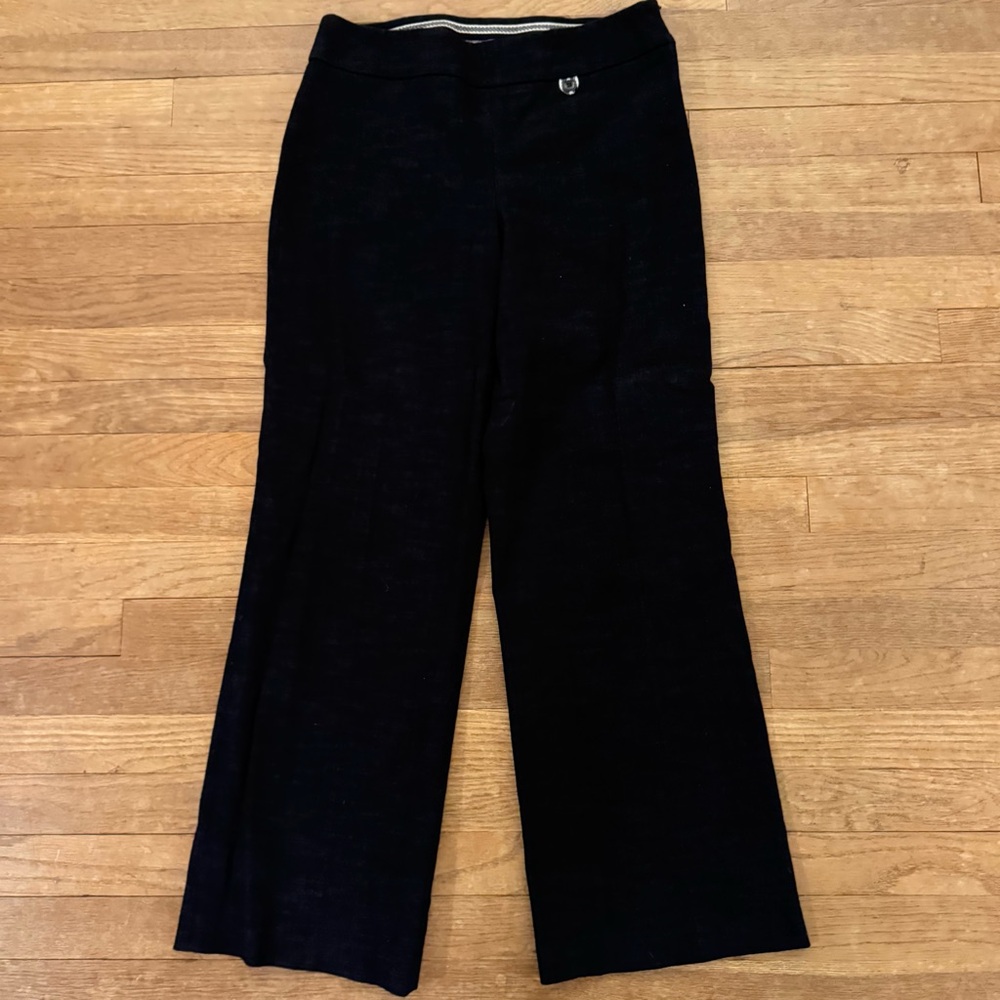 Tristan & Iseut black straight leg dress pants slacks size 10
 b60